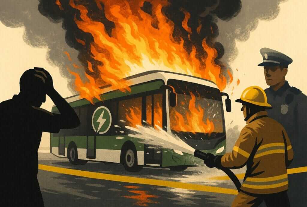 Electric bus fire kills one, reignites concern over EV safety